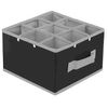 Cajón Organizador 9 Compartimentos - L 26.5  X A 26.5  X H 13  Cm - Gris Claro