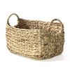 Cesta De Jacinto De Agua Con Asas - 46 X 27 X 27 Cm - L 46  X A 27  X H 27  Cm