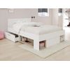 Base De Cama Kinselia 2 Cajones 124x193.4x76 Cm Color Blanco Vente-unique