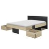 Cama Con Almacenaje 140 X 190 Cm - L 160  X A 194  X H 80  Cm