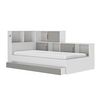 Cama Con Almacenaje 90 X 200 Cm - Blanco Y Gris