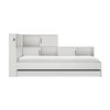 Cama Con Almacenaje 90 X 200 Cm - Blanco Y Gris - L 221  X A 120  X H 104  Cm