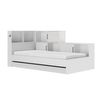 Cama Con Almacenaje 90 X 200 Cm - Blanco Y Gris - L 221  X A 120  X H 104  Cm