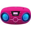 Radio Portátil Cd Usb Rosa + Altavoces Luminosos Cd61rsusb Bigben