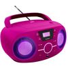 Radio Portátil Cd Usb Rosa + Altavoces Luminosos Cd61rsusb Bigben