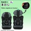 Race I 76-140 Cm R129 I-size Silla De Auto Con Cinturón - Para Niños De 3 A 10 Años - Reposacabezas Regulable En Altura - Base Reclinable - Made In France - Renard