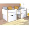 Cama De Media Altura Sissy 2 Cajones 199x100x81 Cm Color Blanco Vente-unique