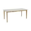 Mesa Extensible Carine  180x90x75 Cm Color Color Natural Claro, Blanco Venta-unica