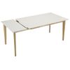 Mesa Extensible Carine  180x90x75 Cm Color Color Natural Claro, Blanco Venta-unica