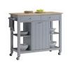 Carrito De Cocina Haley 2 Cajones 105x45x87 Cm Color Gris Vente-unique