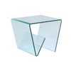 Mesa Auxiliar Zenia  55x45x45 Cm Color Transparente Venta-unica