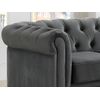 Sofá Fijo Chesterfield  220x220x74 Cm Color Gris Antracita Venta-unica