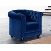 Sillón Clásico Chesterfield  85x78x72 Cm Color Azul Eléctrico Vente-unique