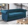 Sofá Fijo Chesterfield  205x88x72 Cm Color Azul Verdoso Venta-unica