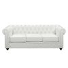 Sofá Fijo Chesterfield  205x88x72 Cm Color Blanco Venta-unica