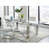 Mesa Extensible Lubana  270x100x75 Cm Color Transparente, Plateado Venta-unica