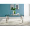 Mesa Extensible Lubana  270x100x75 Cm Color Transparente, Plateado Venta-unica