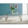 Mesa Extensible Lubana  270x100x75 Cm Color Transparente, Plateado Venta-unica