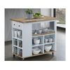 Carrito De Cocina Hannae 2 Cajones 108x60x89.5 Cm Color Blanco Vente-unique