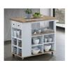 Carrito De Cocina Hannae 2 Cajones 108x60x89.5 Cm Color Blanco Vente-unique