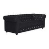 Sofá Fijo Chesterfield  205x88x72 Cm Color Negro Vente-unique