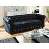 Sofá Fijo Chesterfield  205x88x72 Cm Color Negro Vente-unique