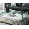 Mesa De Centro Fija Glossie  120x70x33 Cm Color Blanco Venta-unica