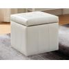 Puf Serafino  49x49x48 Cm Color Blanco Vente-unique