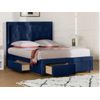 Cama Clásica Leopold 4 Cajones 216.5x165x122.2 Cm Color Azul Oscuro Vente-unique