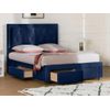 Cama Clásica Leopold 4 Cajones 216.5x165x122.2 Cm Color Azul Oscuro Vente-unique