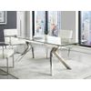 Mesa Extensible Velika  240x90x76 Cm Color Transparente, Plateado Venta-unica