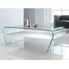 Mesa De Centro Fija Kelly  120x60x37 Cm Color Transparente, Blanco Venta-unica