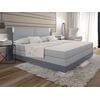 Cama Continental Boxspring Asti  200x210x100 Cm Color Gris Claro, Gris Vente-unique