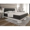 Cama Continental Boxspring Asti  220x210x100 Cm Color Gris, Blanco Vente-unique