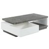 Mesa De Centro Fija Flavian  120x59x37 Cm Color Gris, Blanco Venta-unica