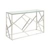 Mesa Consola Athena  120x40x78 Cm Color Transparente, Plateado Vente-unique