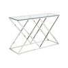 Mesa Consola Charlotte  120x40x78 Cm Color Transparente, Plateado Vente-unique