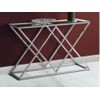 Mesa Consola Charlotte  120x40x78 Cm Color Transparente, Plateado Vente-unique