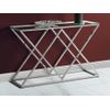 Mesa Consola Charlotte  120x40x78 Cm Color Transparente, Plateado Vente-unique