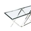 Mesa Consola Charlotte  120x40x78 Cm Color Transparente, Plateado Vente-unique