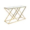 Mesa Consola Charlotte  120x40x78 Cm Color Transparente, Dorado Vente-unique