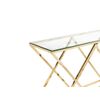 Mesa Consola Charlotte  120x40x78 Cm Color Transparente, Dorado Vente-unique