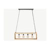 Lámpara De Techo Suspendida Olius  100x8x31 Cm Color Negro, Color Natural Claro Vente-unique