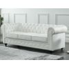 Sofá Fijo Chesterfield  205x88x72 Cm Color Blanco Venta-unica