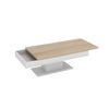 Mesa De Centro Fija Astulia  146x59x40.2 Cm Color Color Natural Claro, Blanco Venta-unica