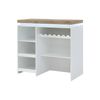 Mueble Bar Halo  120x60x110.5 Cm Color Color Natural Claro, Blanco Vente-unique