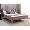 Cama Clásica Sagali  178x213x126 Cm Color Rosa Palo Vente-unique