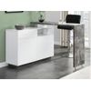 Mueble Bar Eldir 1 Cajón 130x40x95 Cm Color Gris, Blanco Vente-unique