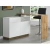 Mueble Bar Eldir 1 Cajón 130x40x95 Cm Color Color Natural Claro, Blanco Vente-unique