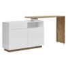 Mueble Bar Eldir 1 Cajón 130x40x95 Cm Color Color Natural Claro, Blanco Vente-unique